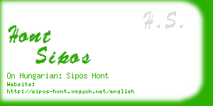 hont sipos business card